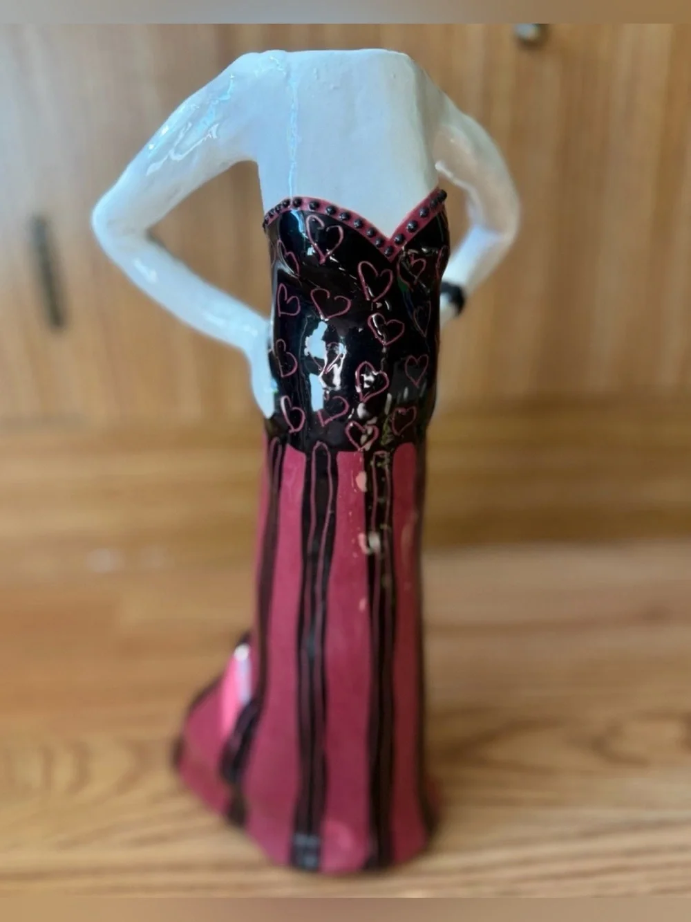 Handmade Studio Artwork Ceramic Glamour Ladies Torso Vase